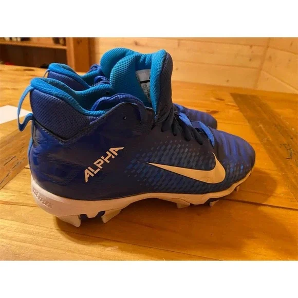 Nike Youth Alpha Menace 2 Shark Football Cleats Blue Unisex Kids 5.5Y Blue GC - Picture 6 of 11